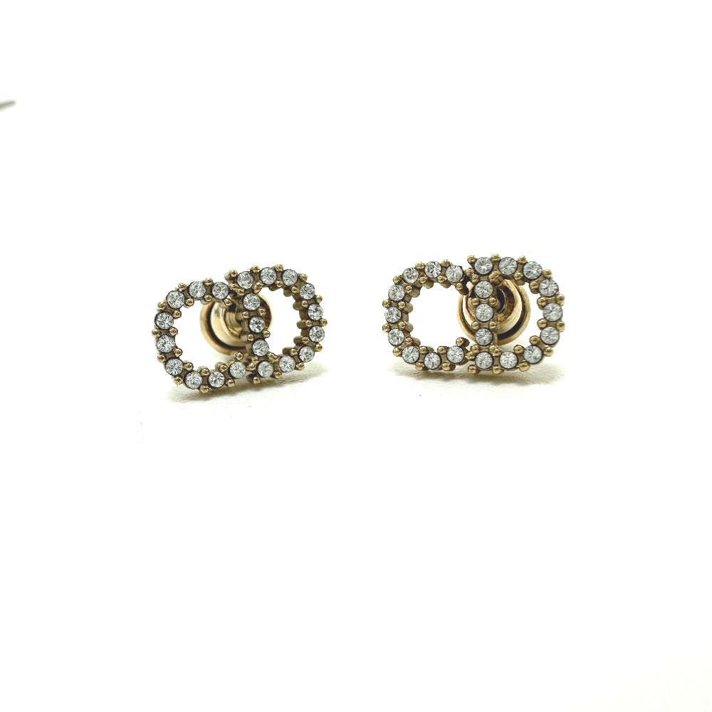 Dior Pierce Gold Plated gold CD Claire Dee Lune Women