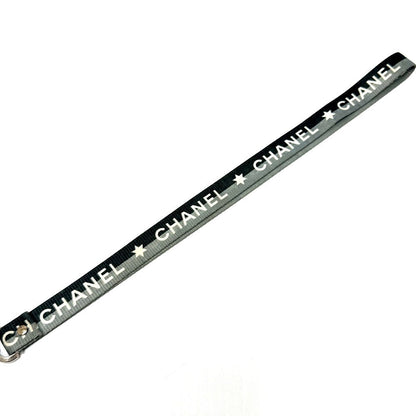 CHANEL strap canvas gray 01P logo neck strap Women