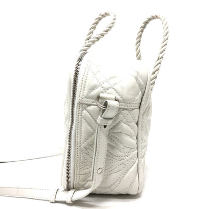 BALENCIAGA Handbag 466541 leather white quilting Blanket Square S Women