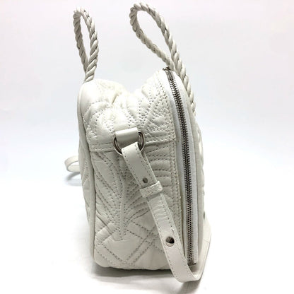 BALENCIAGA Handbag 466541 leather white quilting Blanket Square S Women