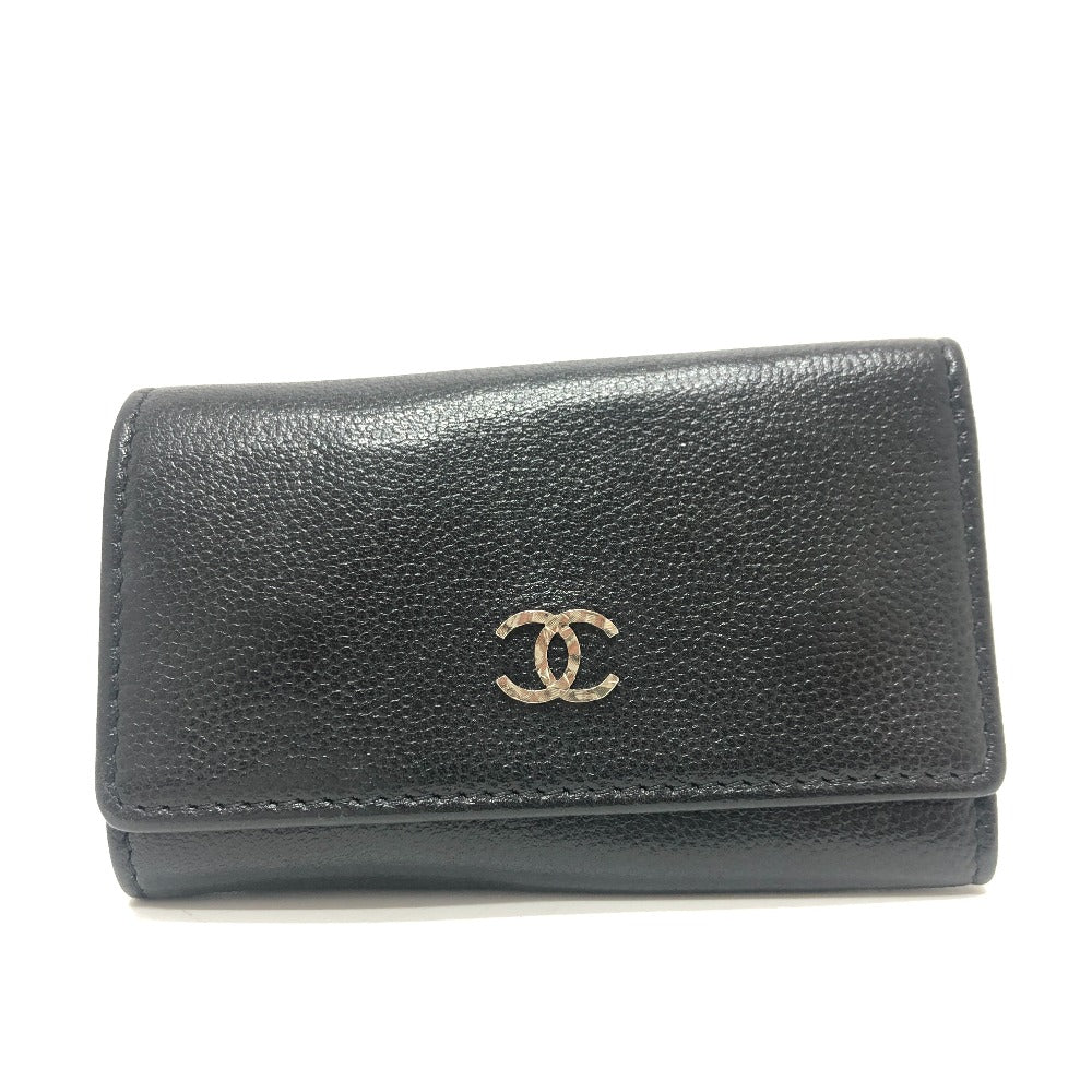 CHANEL Key case Key holder  Soft caviar skin black Brilliant COCO Mark Women