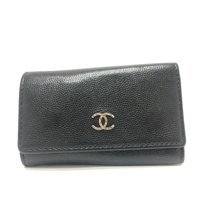 CHANEL Key case Key holder  Soft caviar skin black Brilliant COCO Mark Women