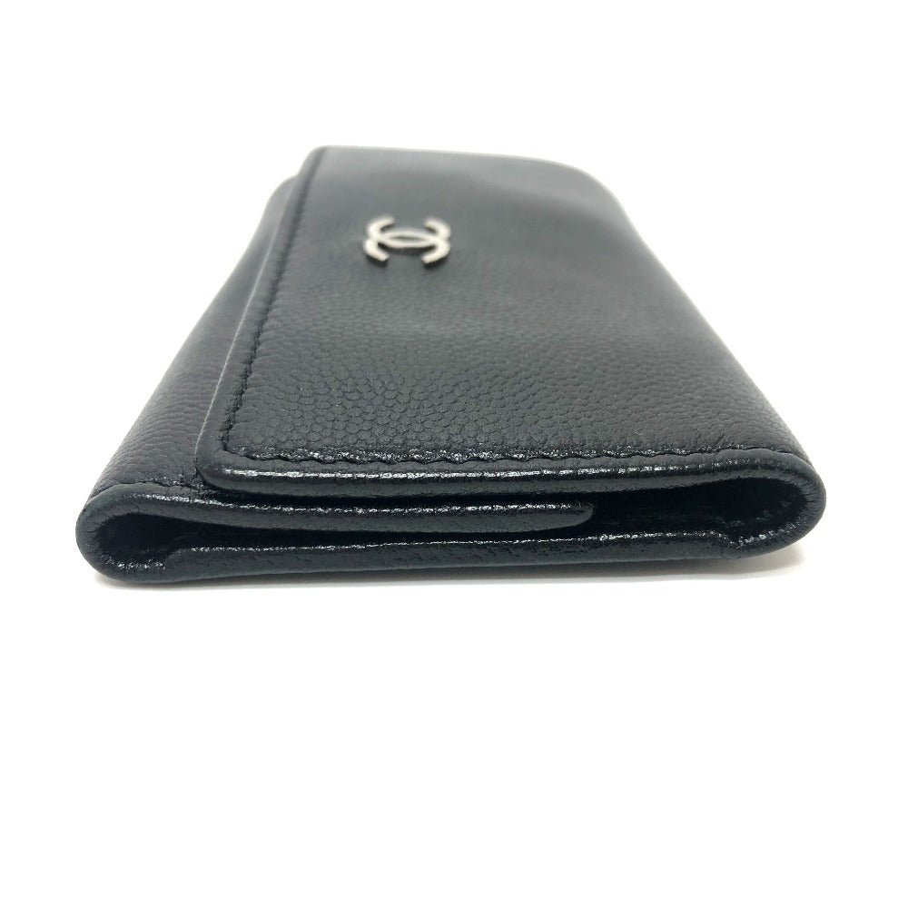 CHANEL Key case Key holder  Soft caviar skin black Brilliant COCO Mark Women