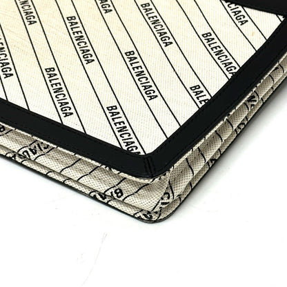 BALENCIAGA Shoulder Bag 528147 Leather / canvas White x black Overall handle Women