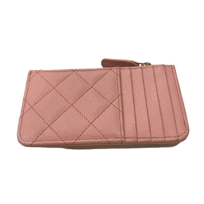 CHANEL Coin case AP2570 Caviar skin pink Matrasse Coin Card Holder Wallet Women