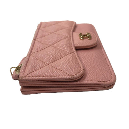 CHANEL Coin case AP2570 Caviar skin pink Matrasse Coin Card Holder Wallet Women
