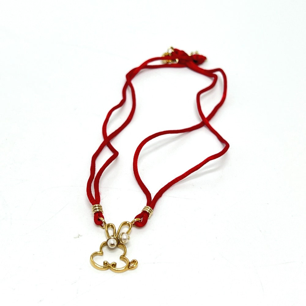 Dior choker metal gold Rabbit motif