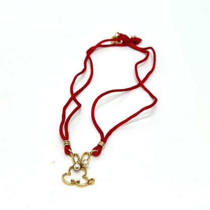 Dior choker metal gold Rabbit motif