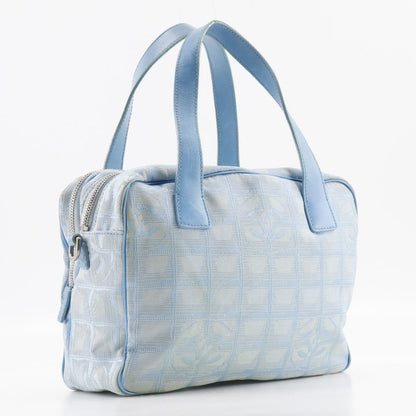 CHANEL Handbag A15973 Nylon canvas light blue New travel line Women