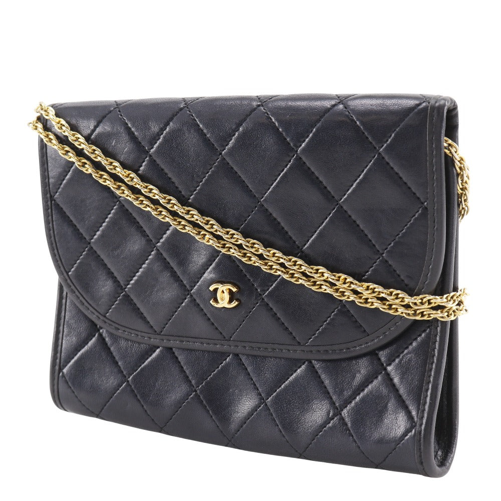 CHANEL Shoulder Bag C00060 lambskin black vintage Chain pochette Matelasse Mini/AGNEAU TANNE Women