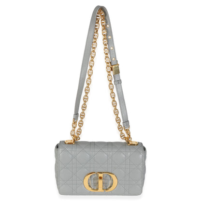 Dior Blue Supple Calfskin Small Caro Chain Bag