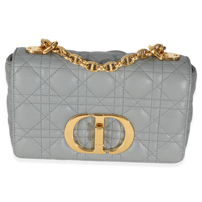 Dior Blue Supple Calfskin Small Caro Chain Bag