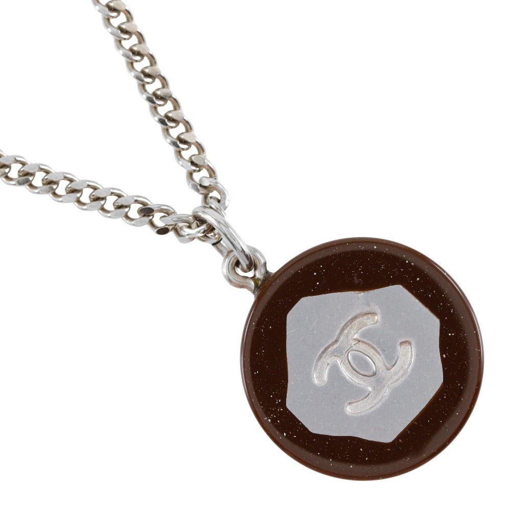 CHANEL Necklace Metal, Plastic Silver COCO Mark Women