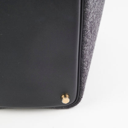 Hermes Picotin 18 Wool Feutre Swift Graphite - U Stamp (2022)
