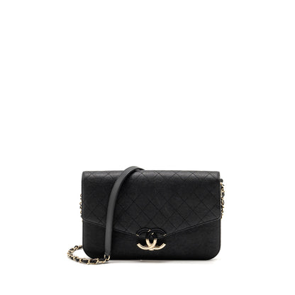Chanel Paris-Cuba Thread Around Flap Bag With Chain Caviar Black LGHW