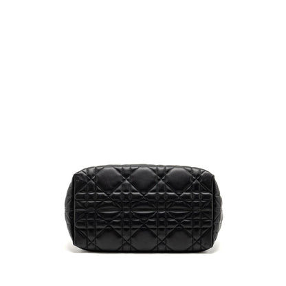 Dior Medium Dior Toujours Tote Purse Macrocannage Calfskin Black