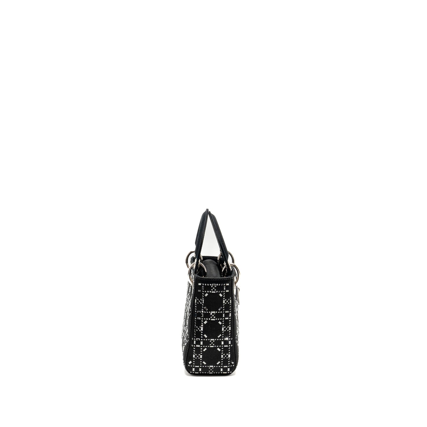 Dior Mini Lady Dior Satin With Crystal Black