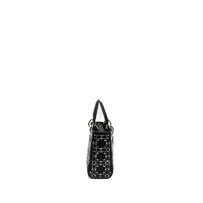 Dior Mini Lady Dior Satin With Crystal Black