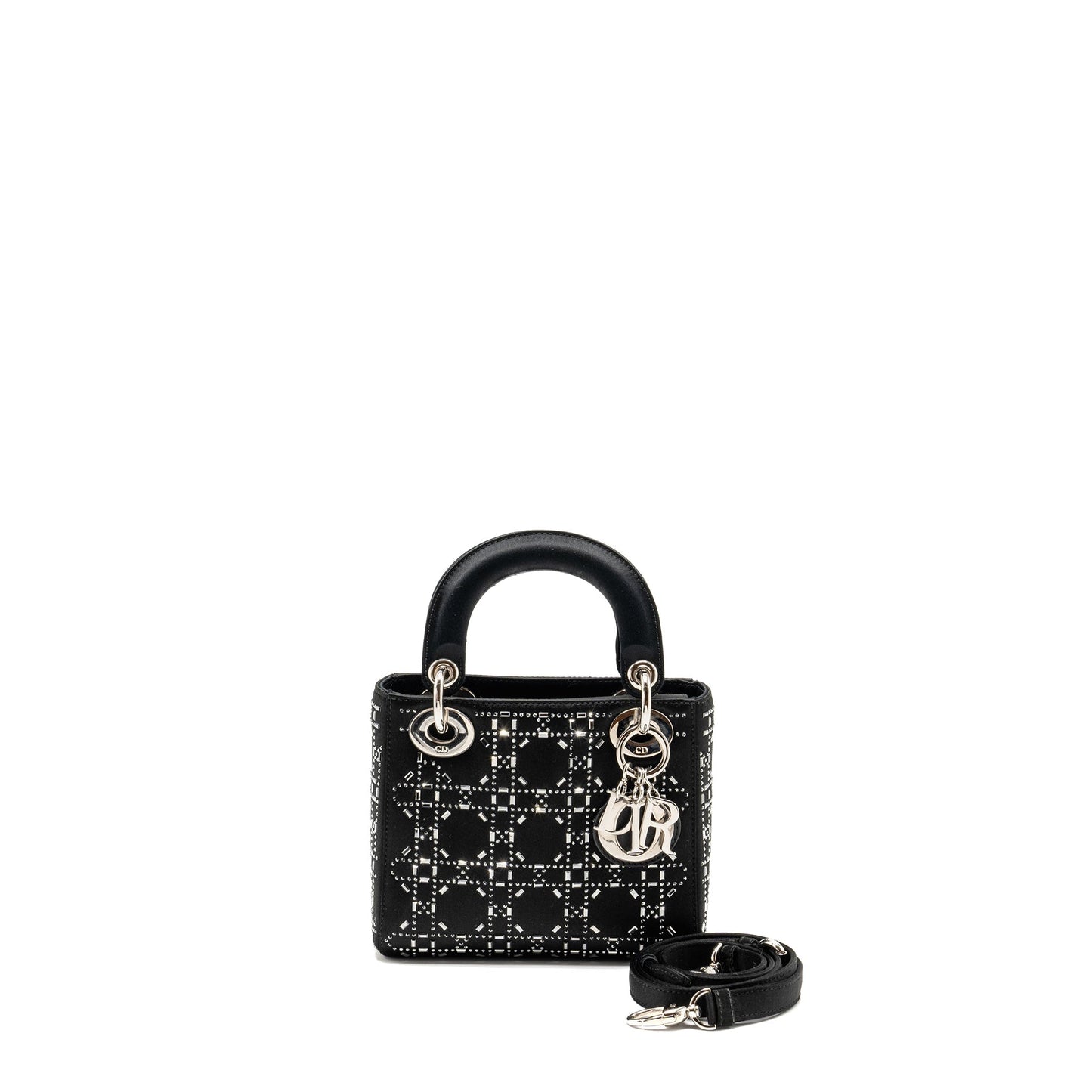 Dior Mini Lady Dior Satin With Crystal Black