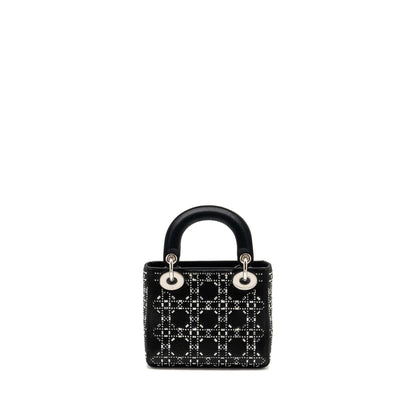 Dior Mini Lady Dior Satin With Crystal Black