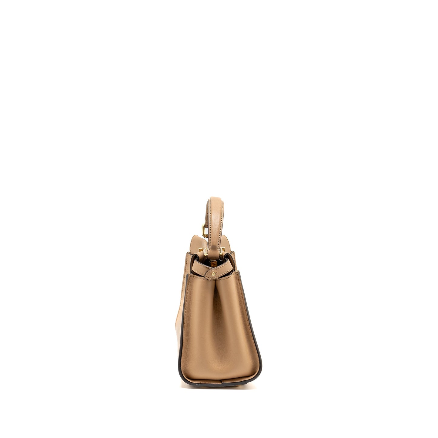FENDI Mini Peekaboo Calfskin Beige