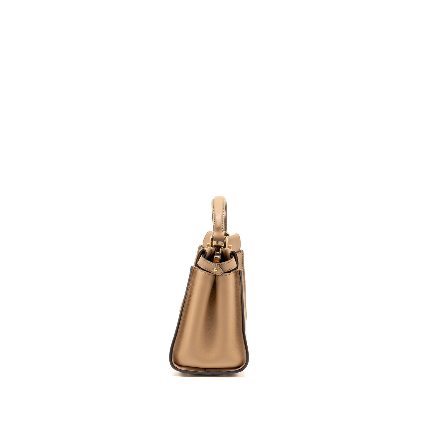 FENDI Mini Peekaboo Calfskin Beige