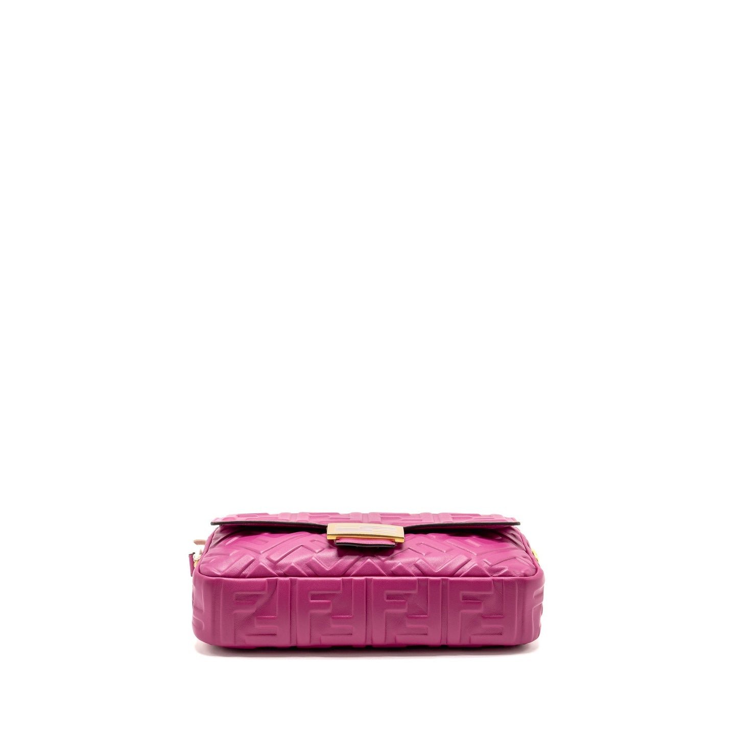 Fendi Baguette Purse Embossed Nappa Leather Pink