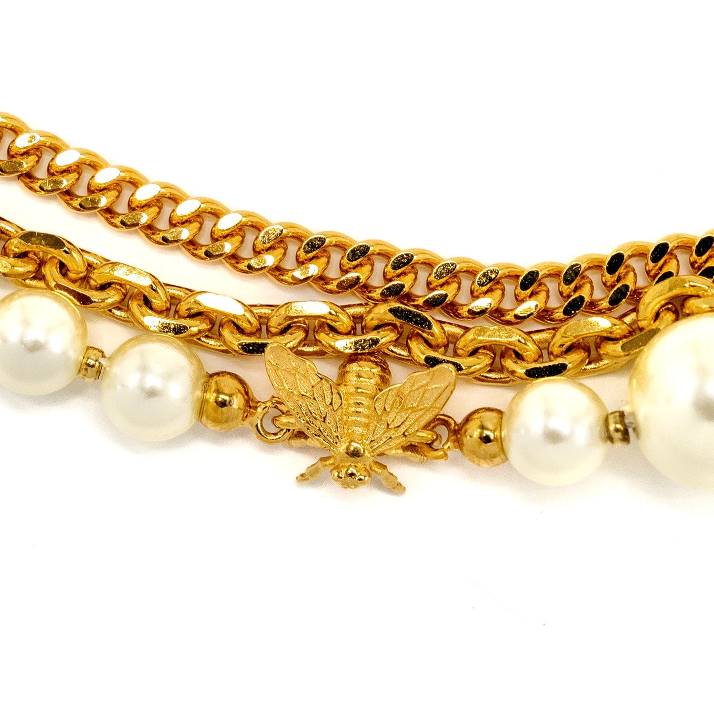 Dior Star/Clover/Bee/Pearl/ Necklace Gold Tone