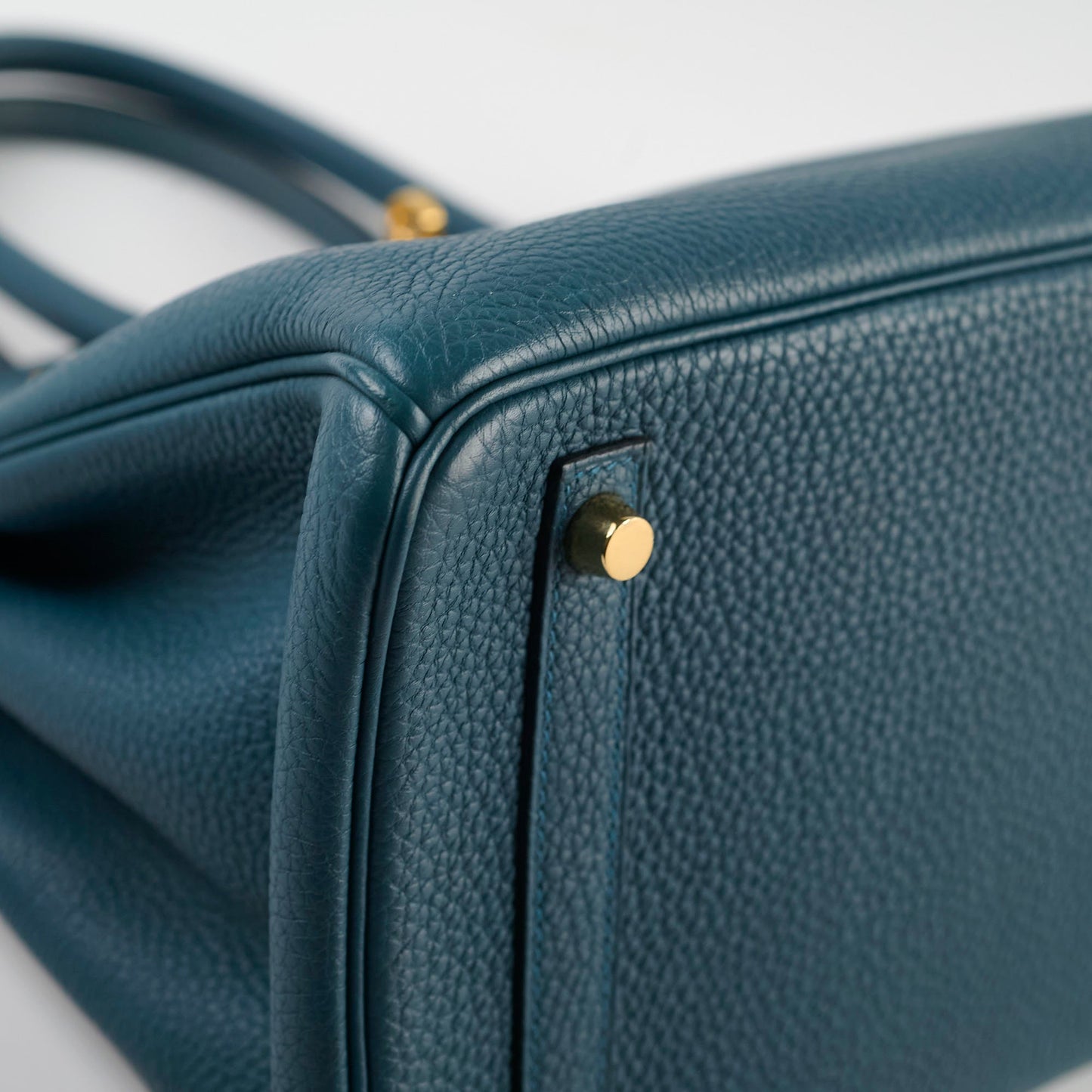 Hermes Birkin GHW 30 Blue Colvert X Stamp