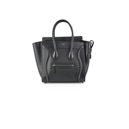 Luxury CELINE Micro Luggage Black Bag