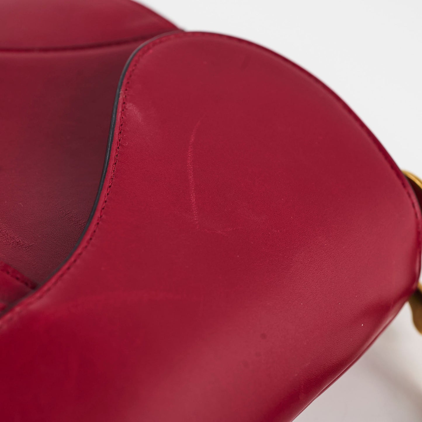 Christian Dior Medium Saddle Bag Burgundy
