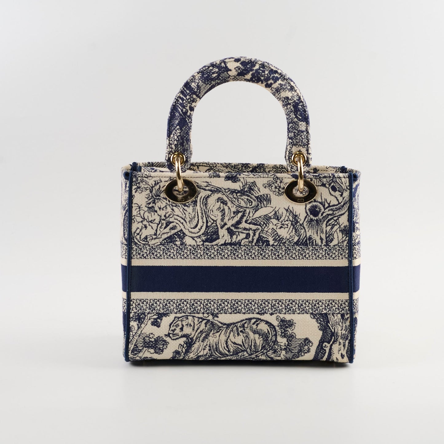 Christian Dior Medium Lady D-Lite Bag Blue/White