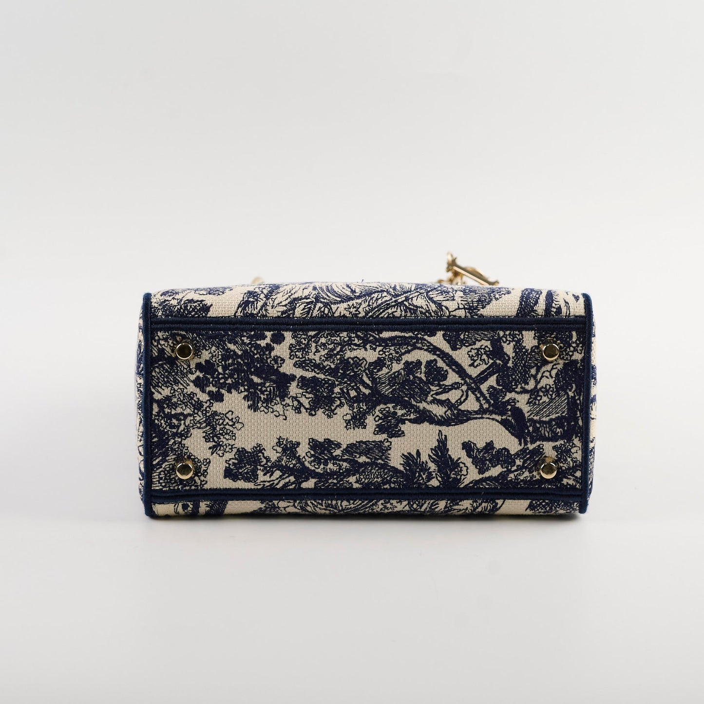 Christian Dior Medium Lady D-Lite Bag Blue/White