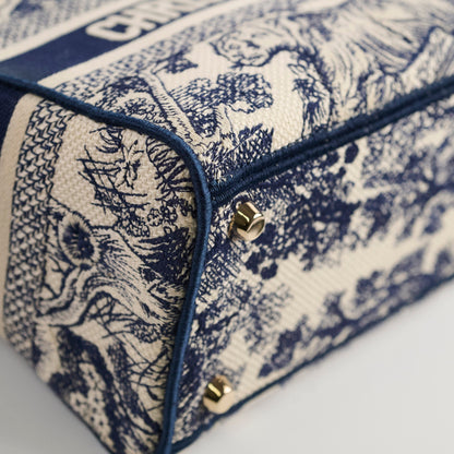 Christian Dior Medium Lady D-Lite Bag Blue/White