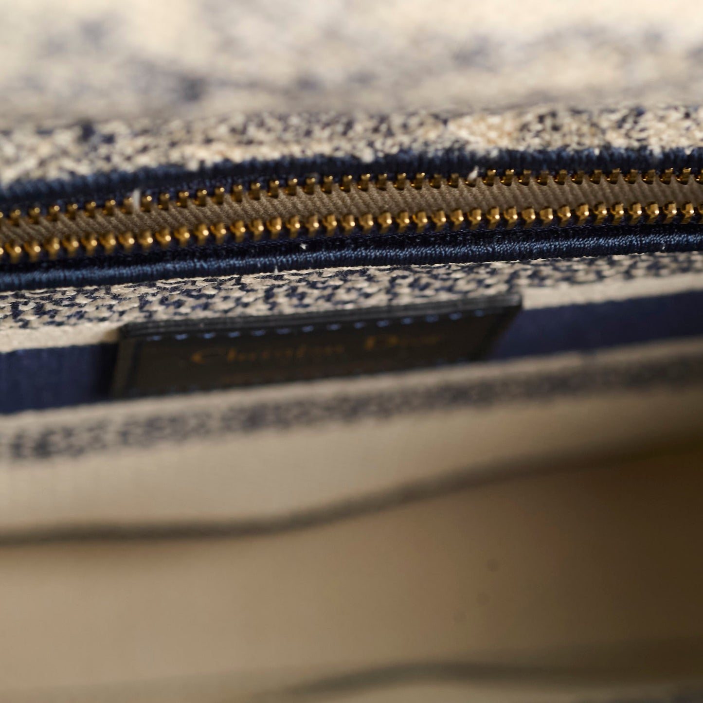 Christian Dior Medium Lady D-Lite Bag Blue/White