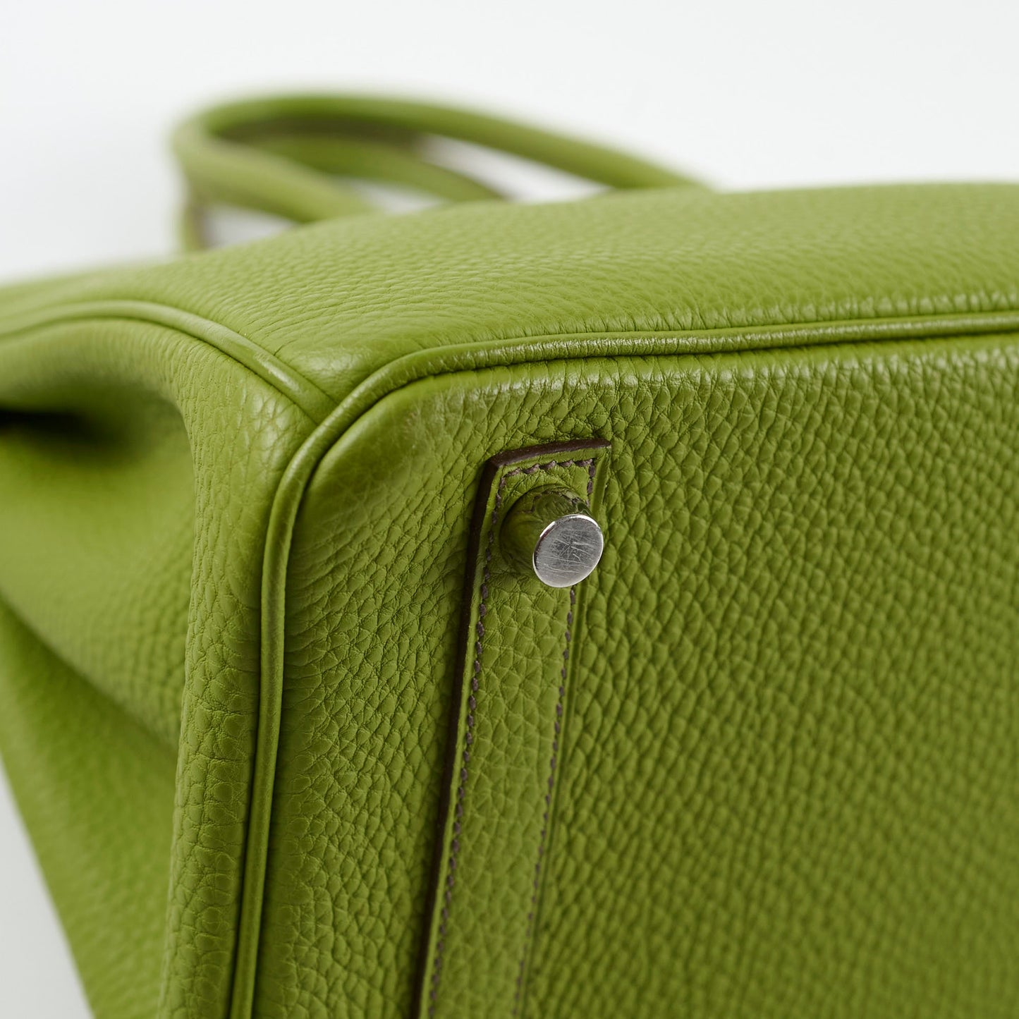 Hermes Birkin 25 Togo PHW Vert Anis M Square Stamp