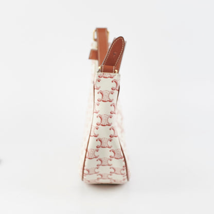 Luxury CELINE Ava Triomphe Canvas Red