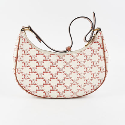Luxury CELINE Ava Triomphe Canvas Red