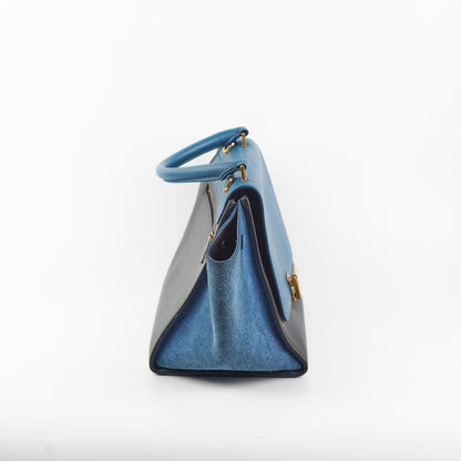 Luxury CELINE Small Trapeze Blue/Black