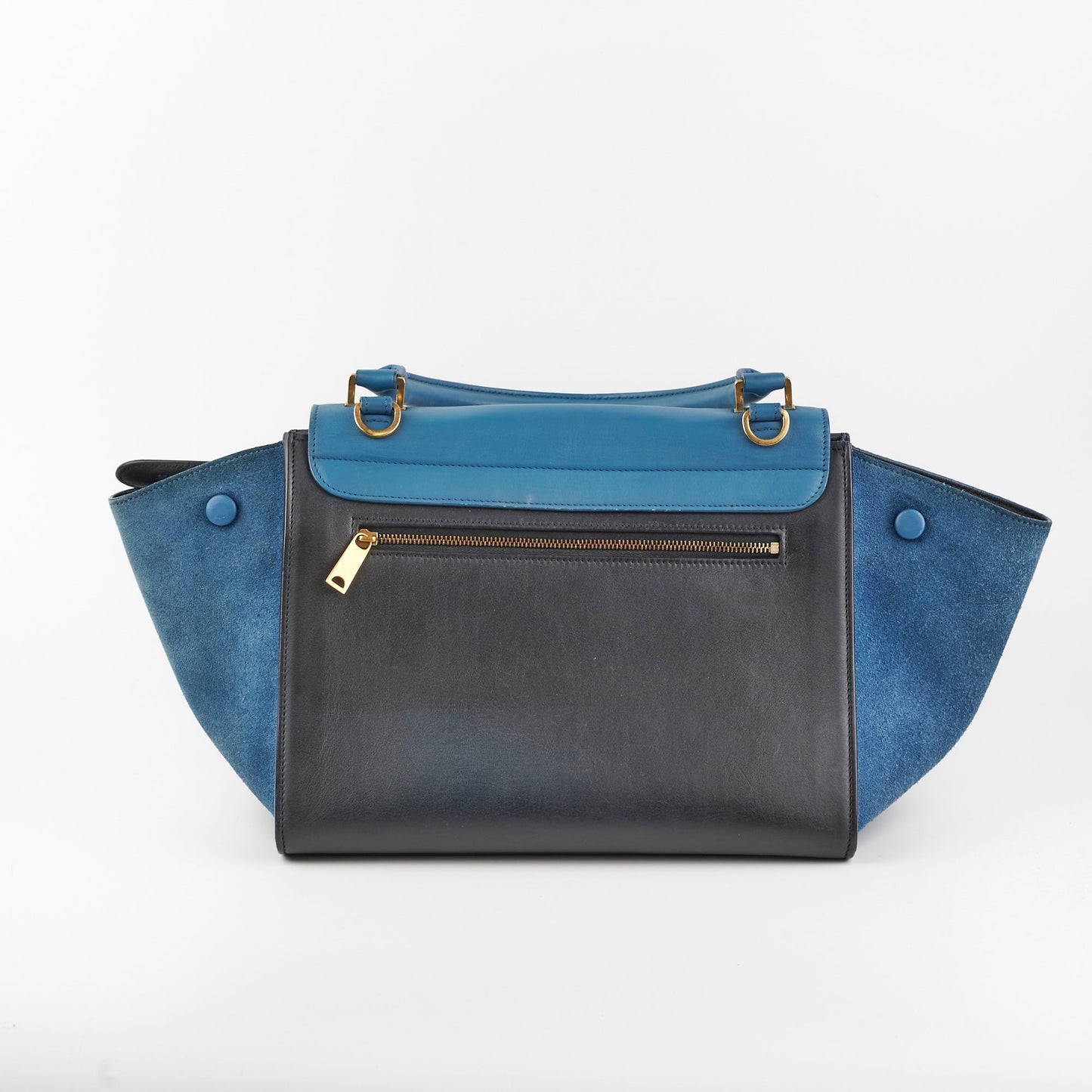 Luxury CELINE Small Trapeze Blue/Black