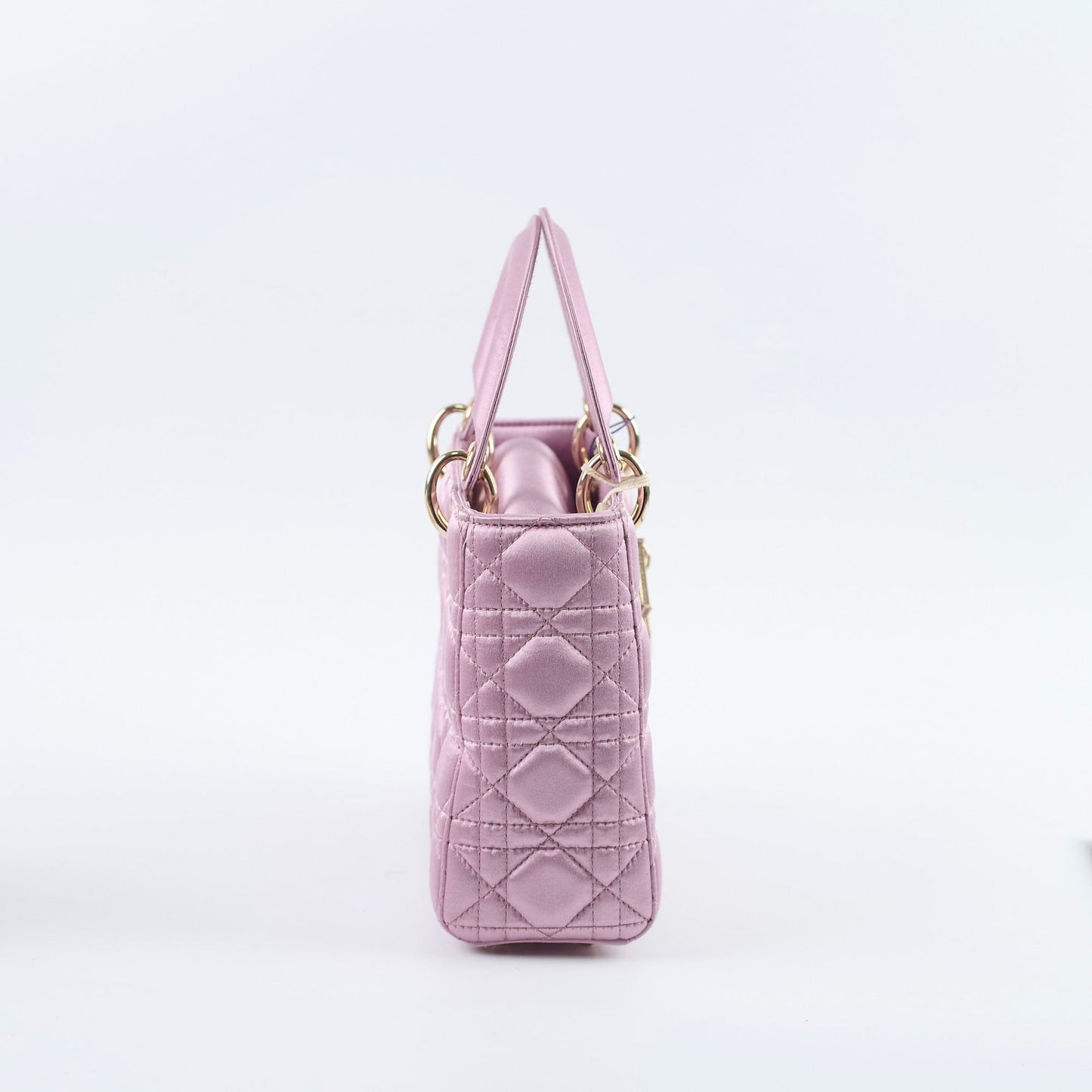 Dior Small Lady Dior Bag Pink Silk Crystals