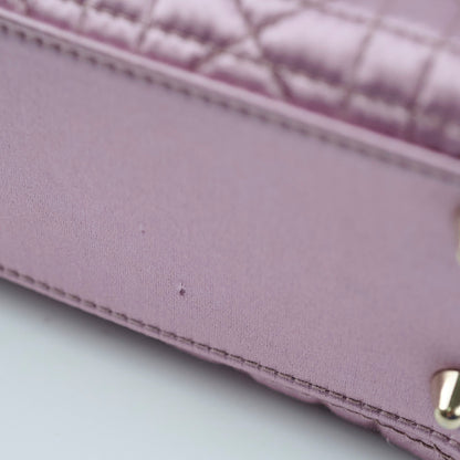 Dior Small Lady Dior Bag Pink Silk Crystals