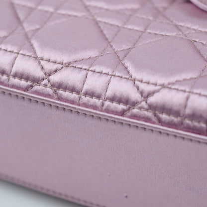Dior Small Lady Dior Bag Pink Silk Crystals