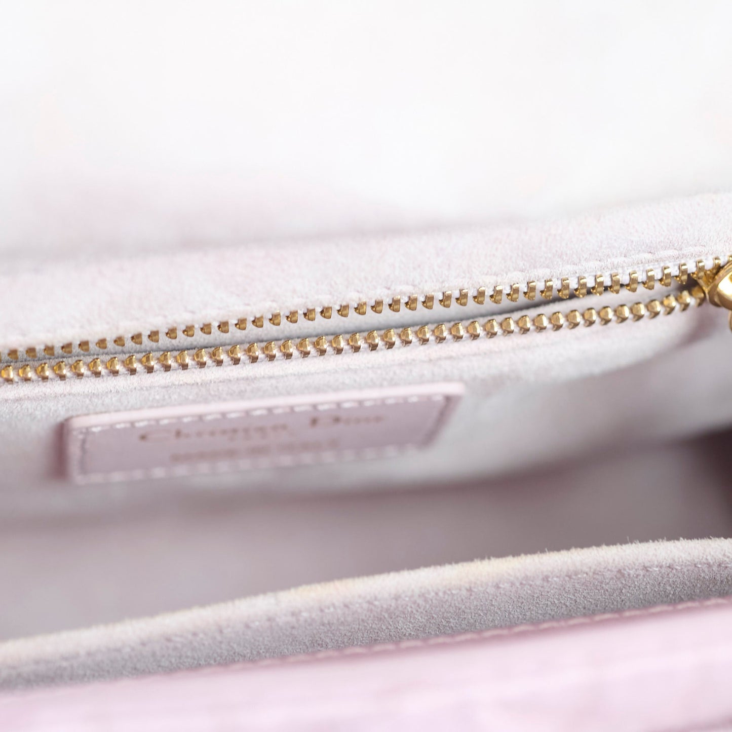 Dior Small Lady Dior Bag Pink Silk Crystals