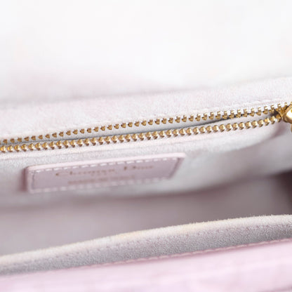 Dior Small Lady Dior Bag Pink Silk Crystals