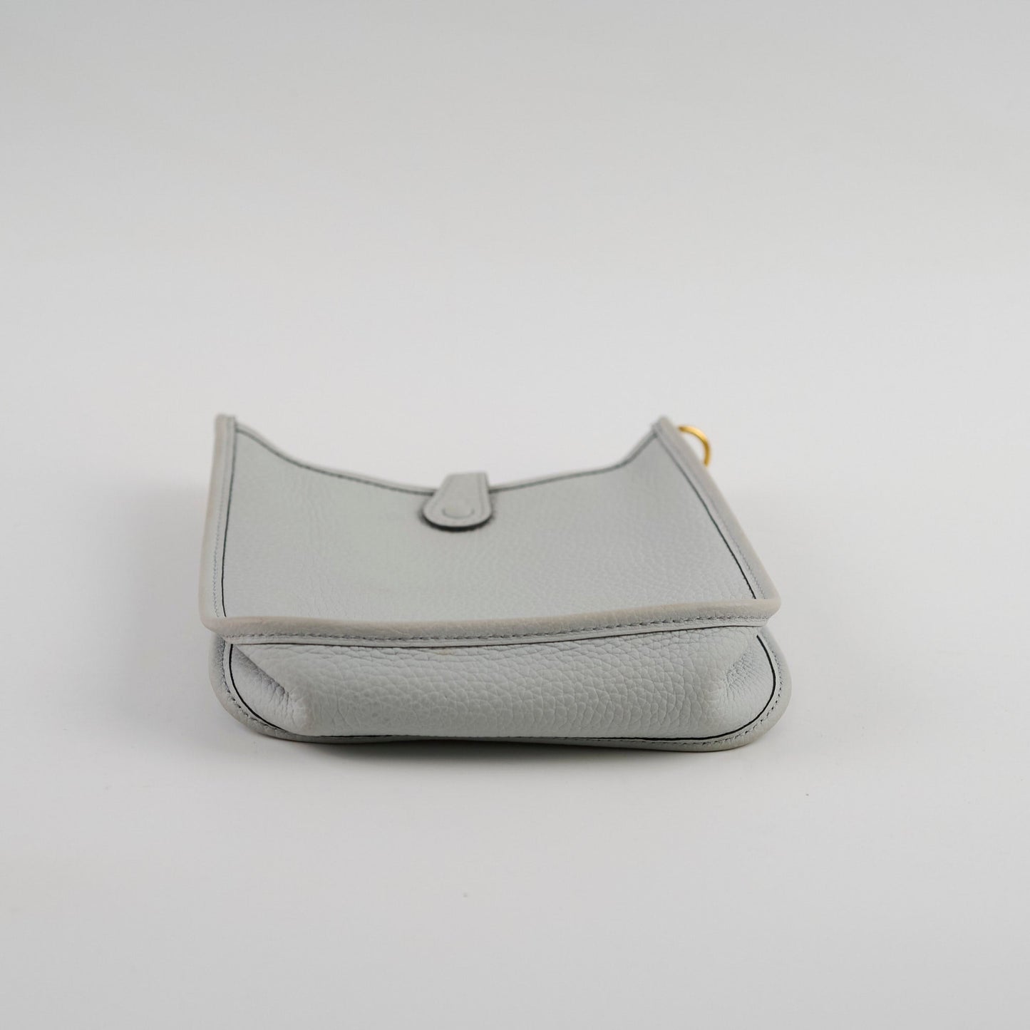 Hermes Mini Evelyn Bleu Pale/Gris Etain Clemence B Stamp 2023