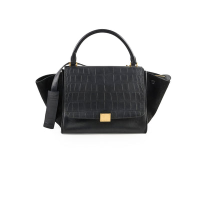 Luxury CELINE Meium Trapeze All Black