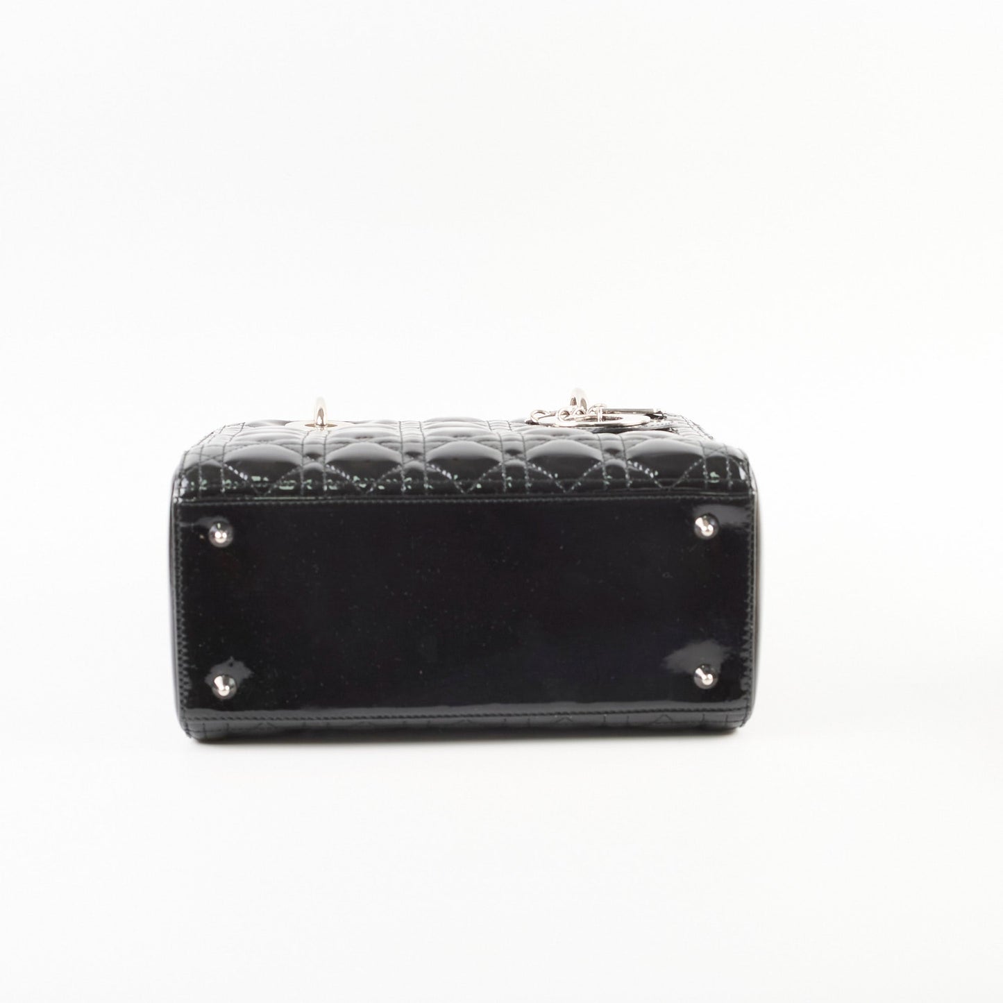 Christian Dior Medium Lady Dior Patent Black