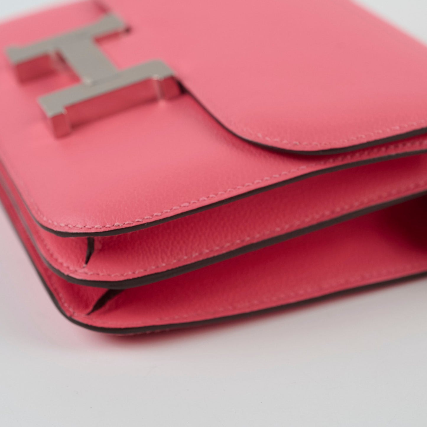 Hermes Mini Constance 18 Rose Azalee Evercolour C Satmp