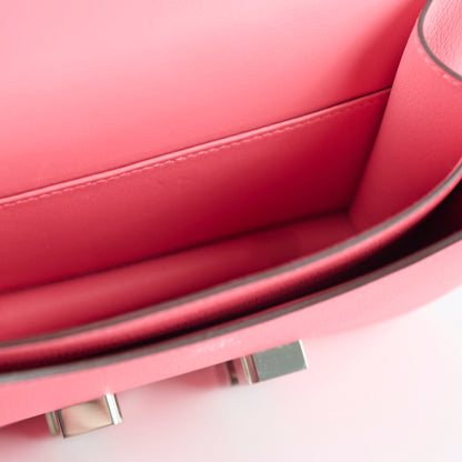 Hermes Mini Constance 18 Rose Azalee Evercolour C Satmp